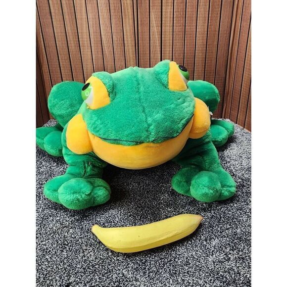 Large Retro Plush Frog #A78 - Picture 4 of 10